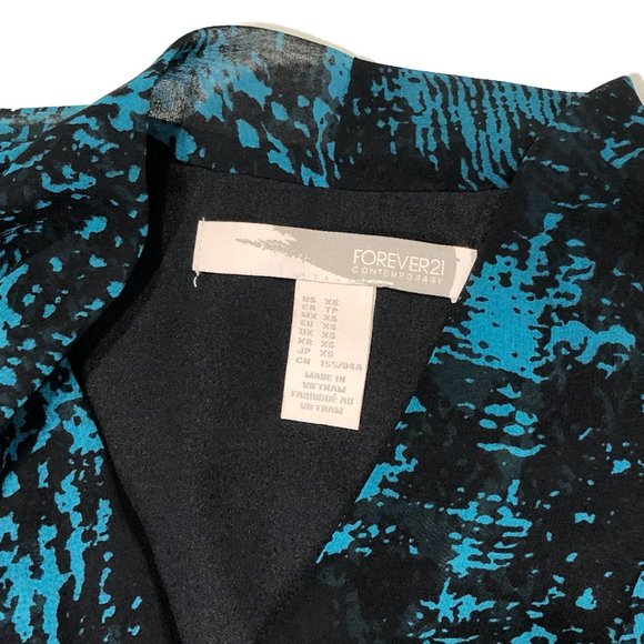 Forever 21 Contemporary Womens Size XS Sleeveless Abstract Print Chiffon Dress - Picture 2 of 7